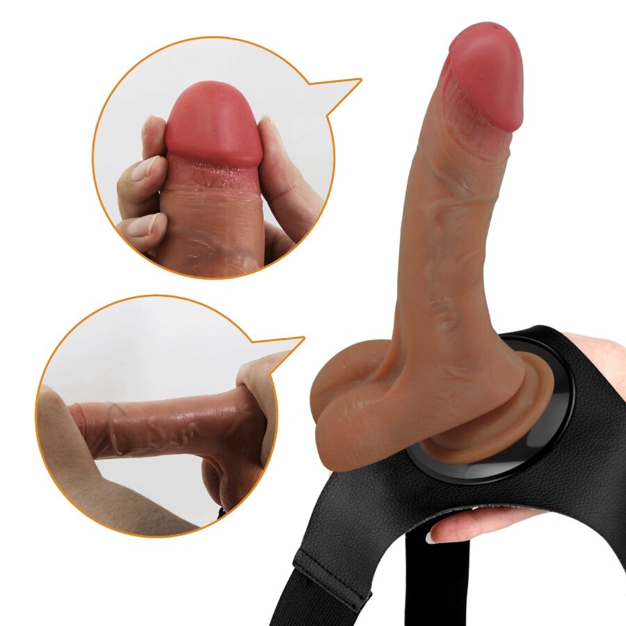 Pretty Love - Calcinha Universal Con Consolador Vibratorio Y Squirting 15,5 Cm Mulato