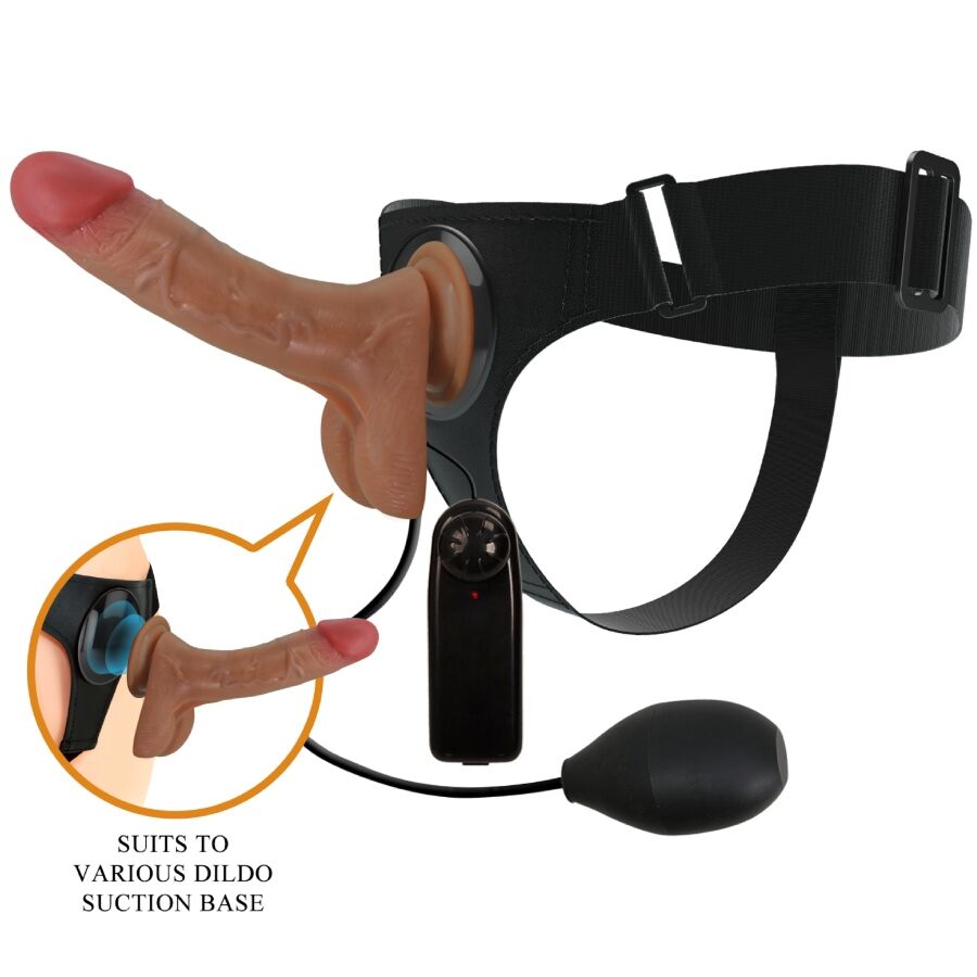 Pretty Love - Calcinha Universal Con Consolador Vibratorio Y Squirting 15,5 Cm Mulato