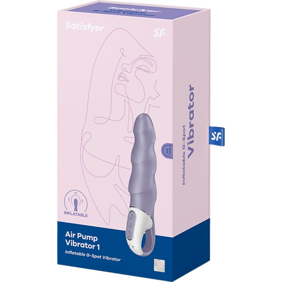 SATISFYER - BOMBA DE AR VIBRADOR 1 VIBRADOR INFLÁVEL PONTO G ROXO
