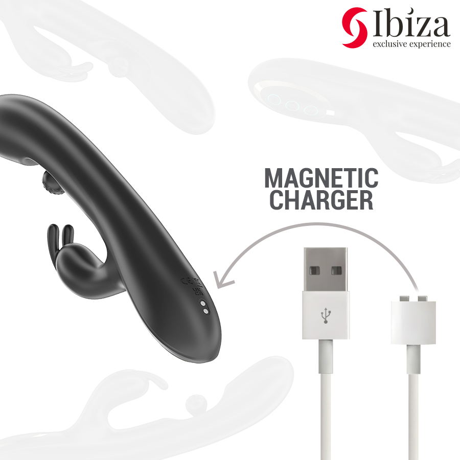 IBIZA - PODEROSO VIBRADOR RABBIT COM PÉROLA ROLANTE MASSAGEADORA