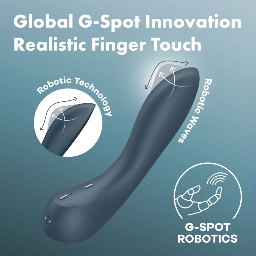 SATISFYER - G-SPOT WAVE 4 VIBRADOR 12 PROGRAMAS DE VIBRAÇÃO CINZA ESCURO
