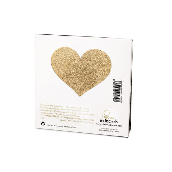BIJOUX - INDISCRETS TAPA-MAMILOS FLASH CORAÇÃO DOURADO - Sex Shop Sexy
