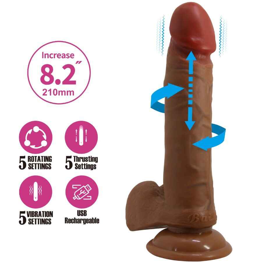 BAILE - ABEL DILDO REALISTA 21 CM MULATO