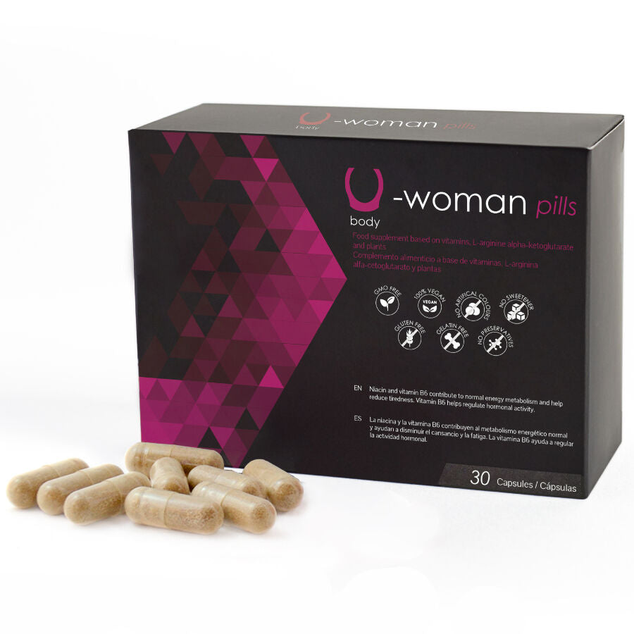 500 COSMÉTICOS - U-WOMAN AUMENTA A LIBIDO FEMININA - 30 CÁPSULAS