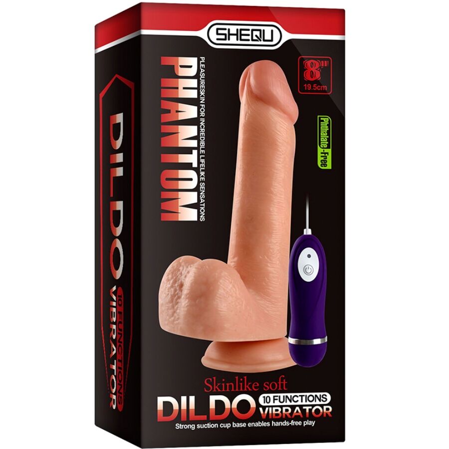 SHEQU - ADAM VIBRADOR DILDO COM CONTROLE REMOTO 21 CM