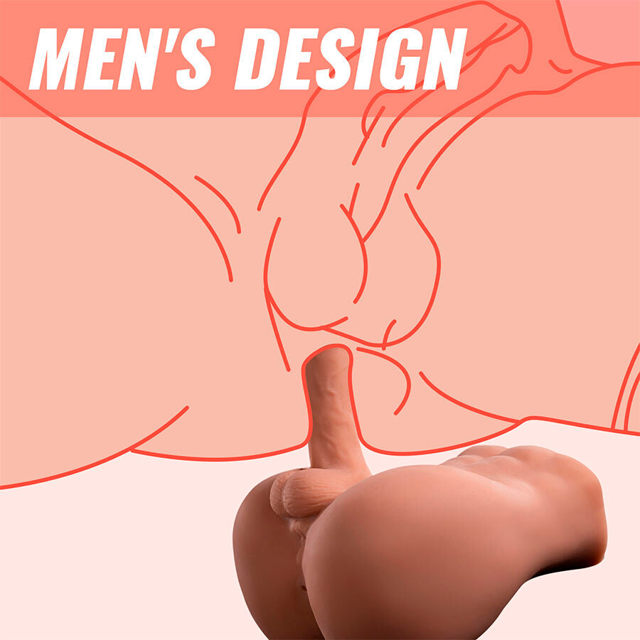 XISE - BERTLETT DILDO ASS DILDO REALISTA E ÂNUS MASTURBADOR POSIÇÃO FRONTAL COM IMPULSIONAMENTO 18 CM