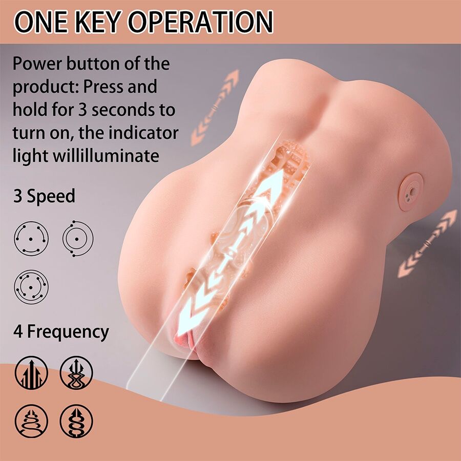 XISE - LYDIA VAGINA FEMININA MASTURBADOR COM IMPULSO 25 CM