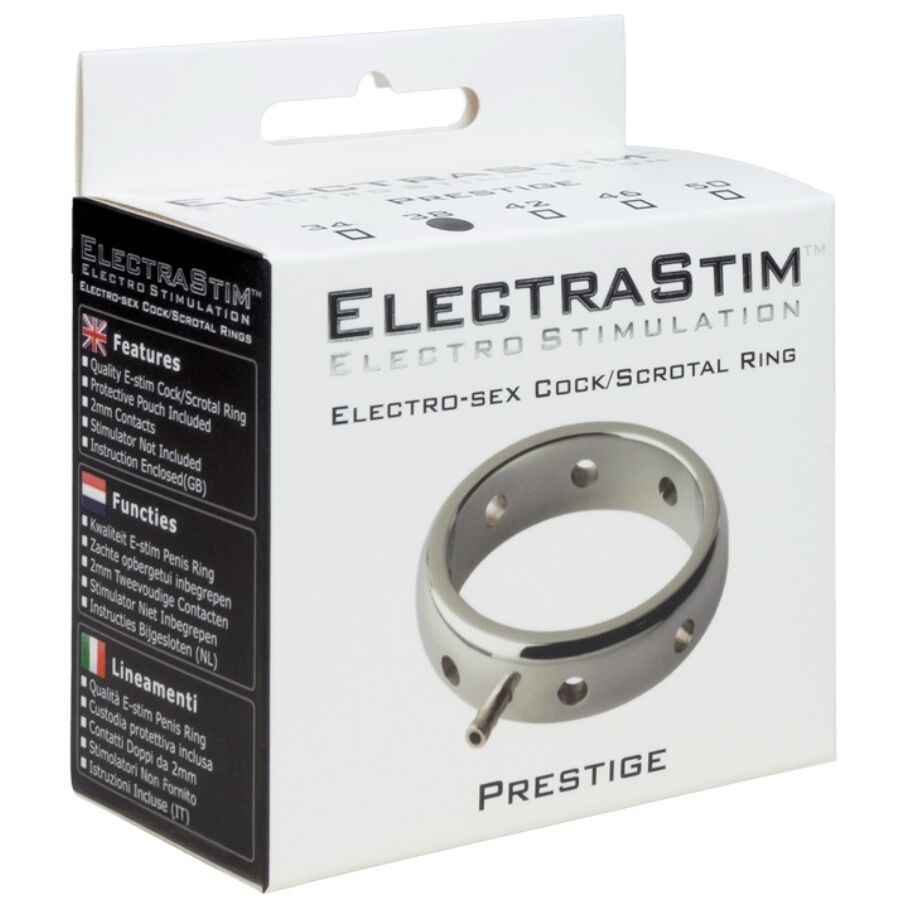ELECTRASTIM - ANEL PENIANO ELETROMAGNÉTICO DE METAL PRESTIGE 50 MM