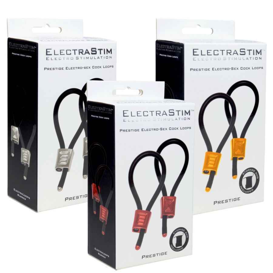 ELECTRASTIM - ANÉIS PENIANOS AJUSTÁVEIS PRESTIGE ELECTRA LOOPS VERMELHOS