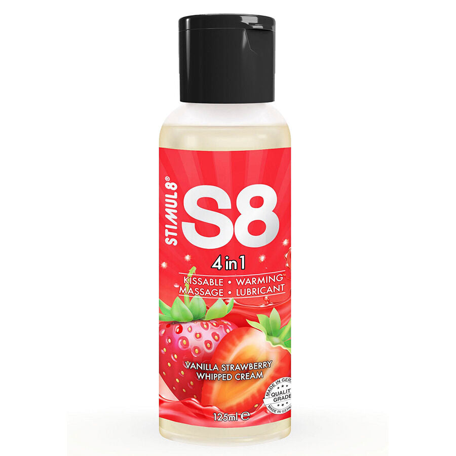 STIMUL8 - S8 LUBRIFICANTE 4 EM 1 DE SOBREMESA DE MORANGO 125 ML