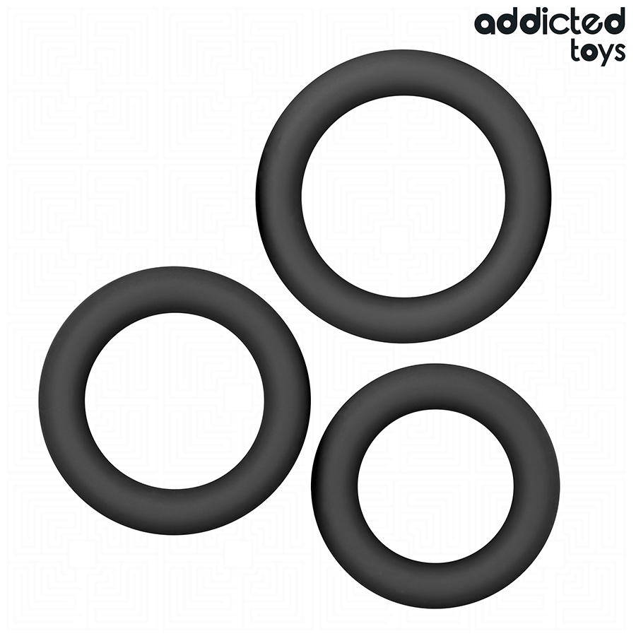 ADDICTED TOYS - CONJUNTO DE ANÉIS DE SILICONE MODELO 1