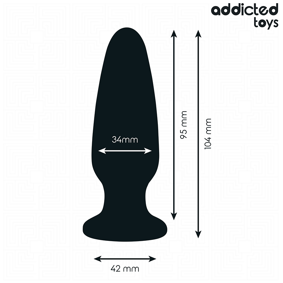 ADDICTED TOYS - PLUG ANAL COM JOIA TAMANHO M 10,4 CM