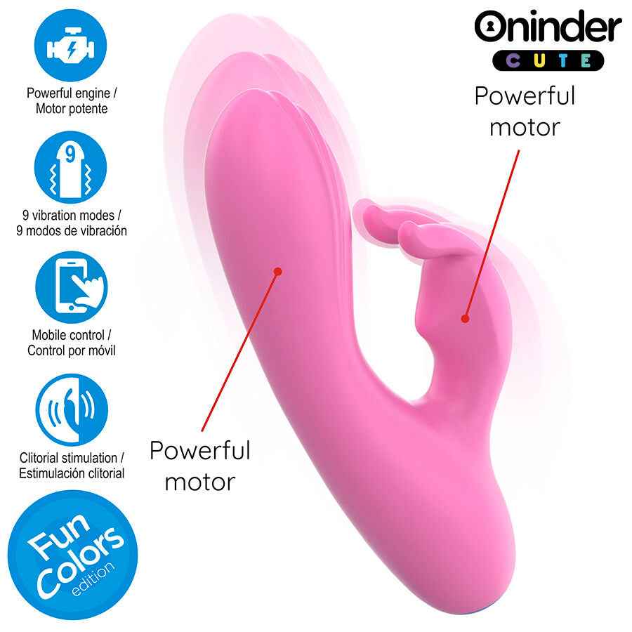 ONINDER CUTE - VIBRADOR LOVE BUNNY PARA PONTO G E CLITÓRIS - APLICATIVO MUNDIAL GRATUITO