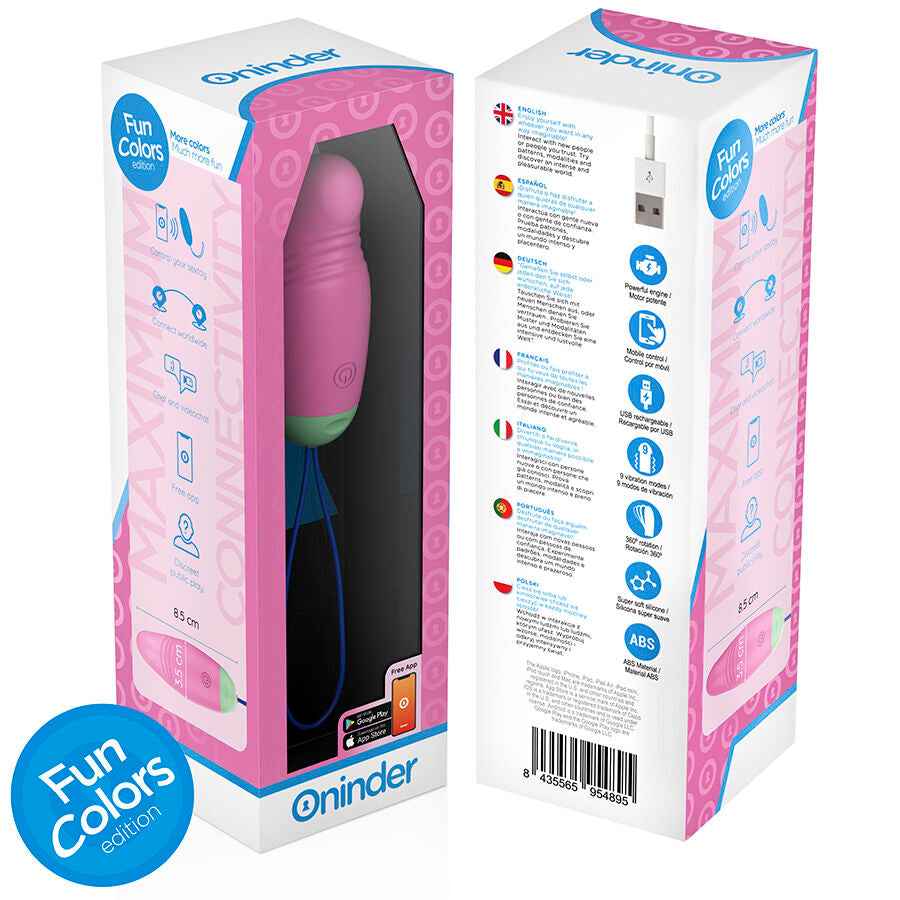 ONINDER CUTE - OVO VIBRO-GIRATÓRIO LOVE PLEASURE 360 SILICONE - APLICATIVO MUNDIAL GRATUITO