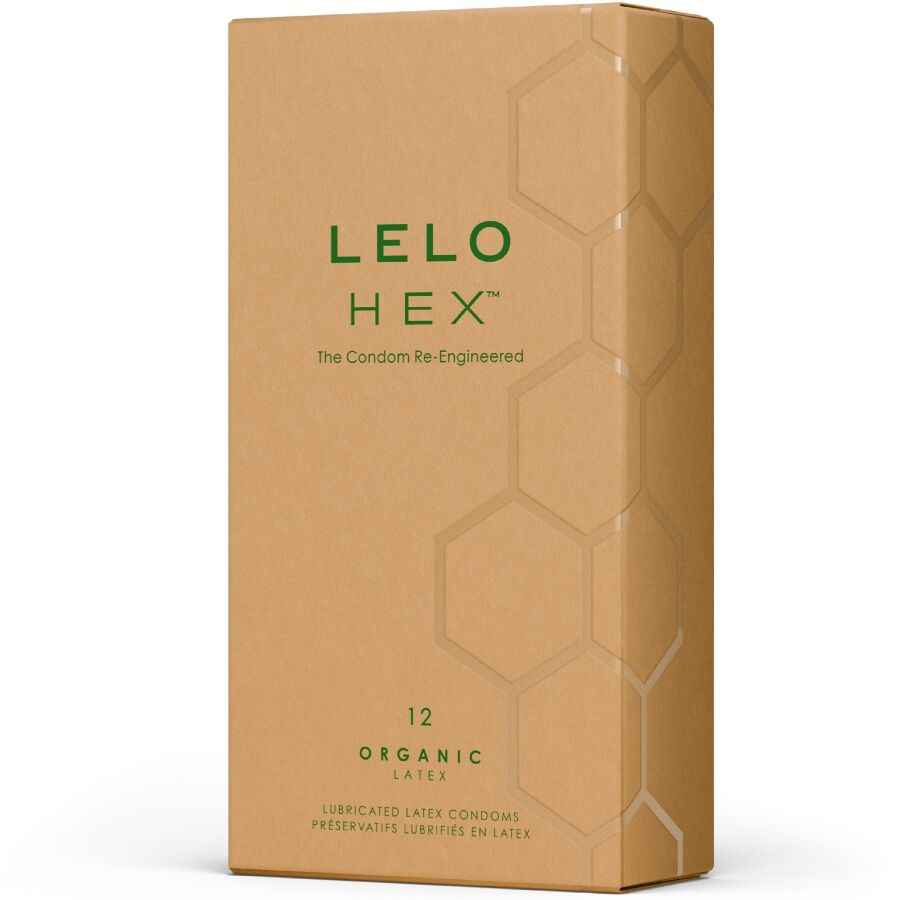 LELO - CAIXA DE PRESERVATIVOS ORGÂNICOS HEX 12 UNIDADES