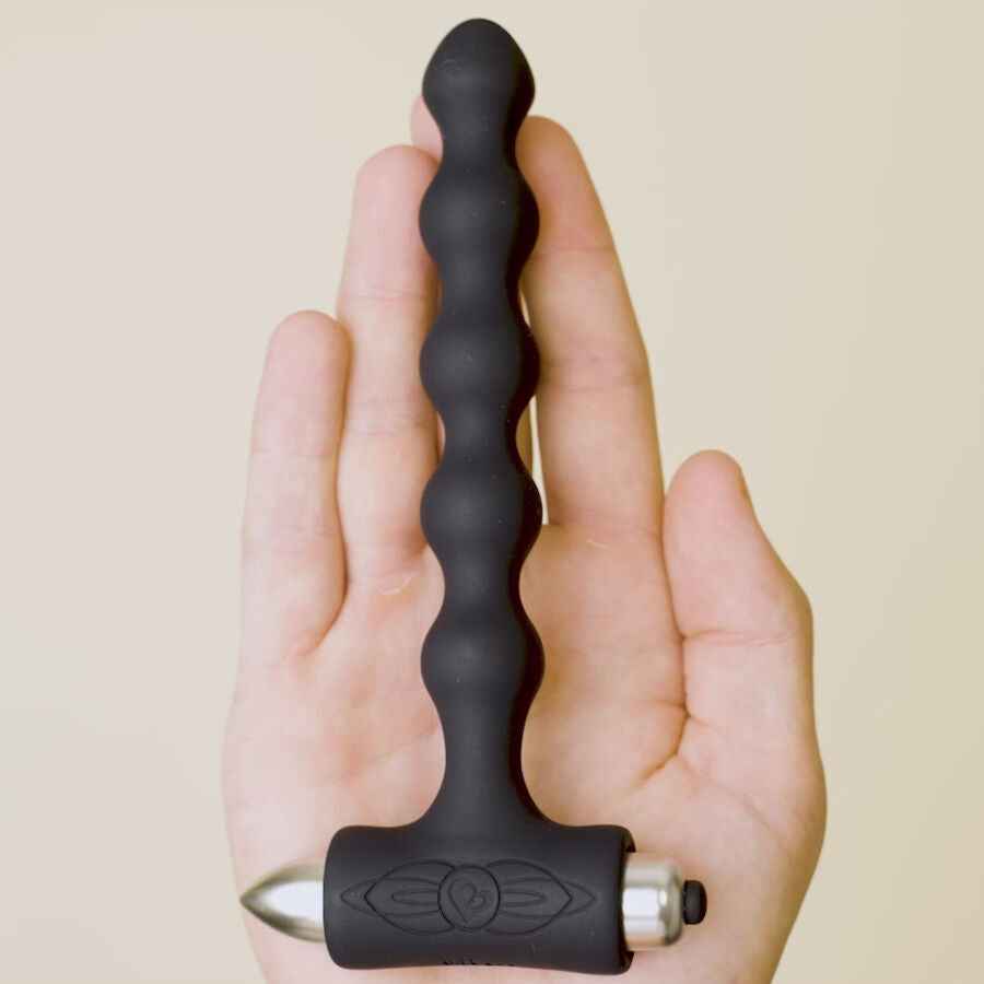 ROCKS-OFF - PETITE SENSATIONS PEARLS PLUG ANAL VIBRADOR PRETO