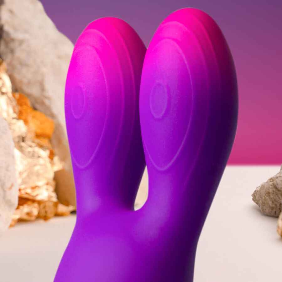 ROCKS-OFF - VIBRADOR FLEXÍVEL GLO-GIRL BUNNY ROXO