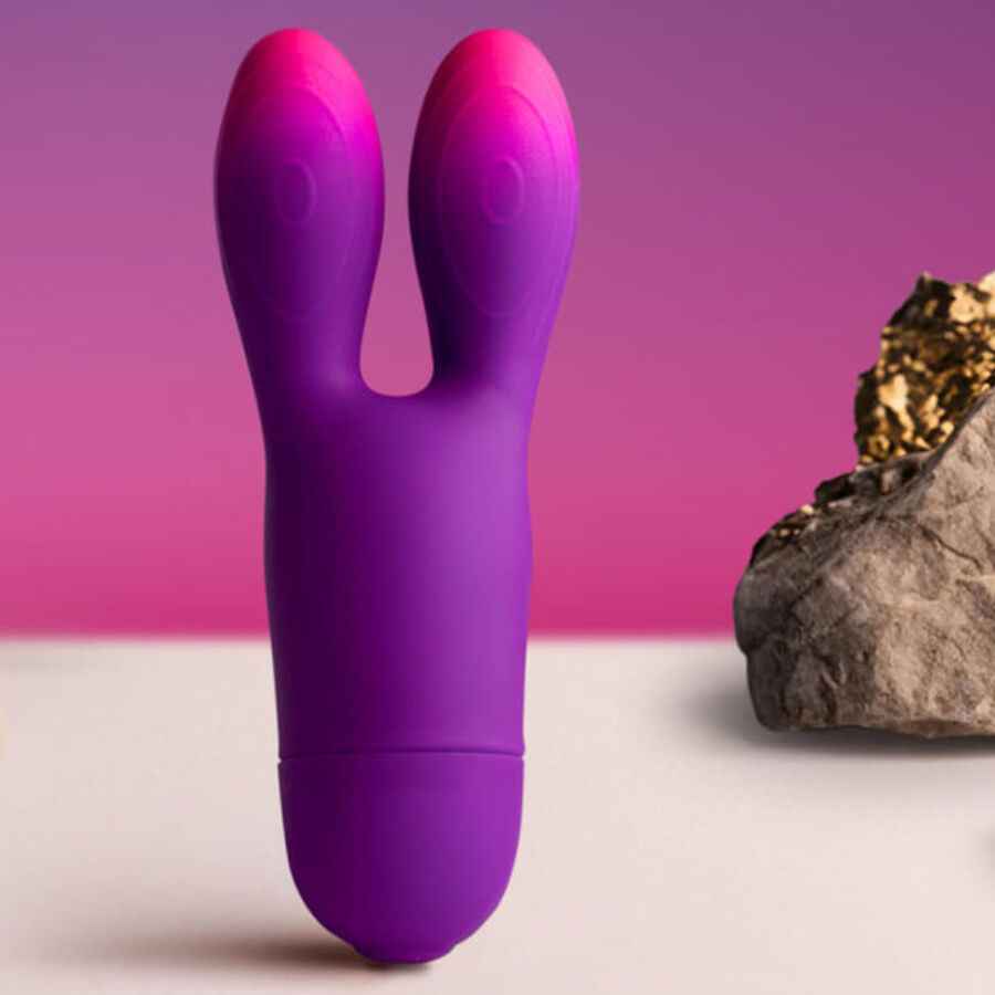 ROCKS-OFF - VIBRADOR FLEXÍVEL GLO-GIRL BUNNY ROXO