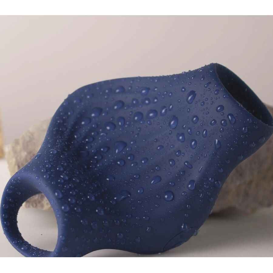 ROCKS-OFF - MASTURBADOR VIBRADOR FLEXÍVEL PALM BLUE