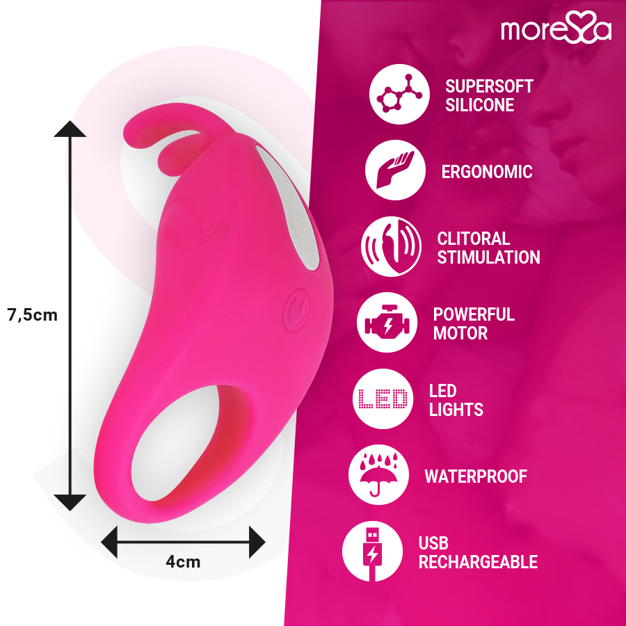 MORESSA - BRAD PREMIUM SILICONA RECARREGVEL ROSA
