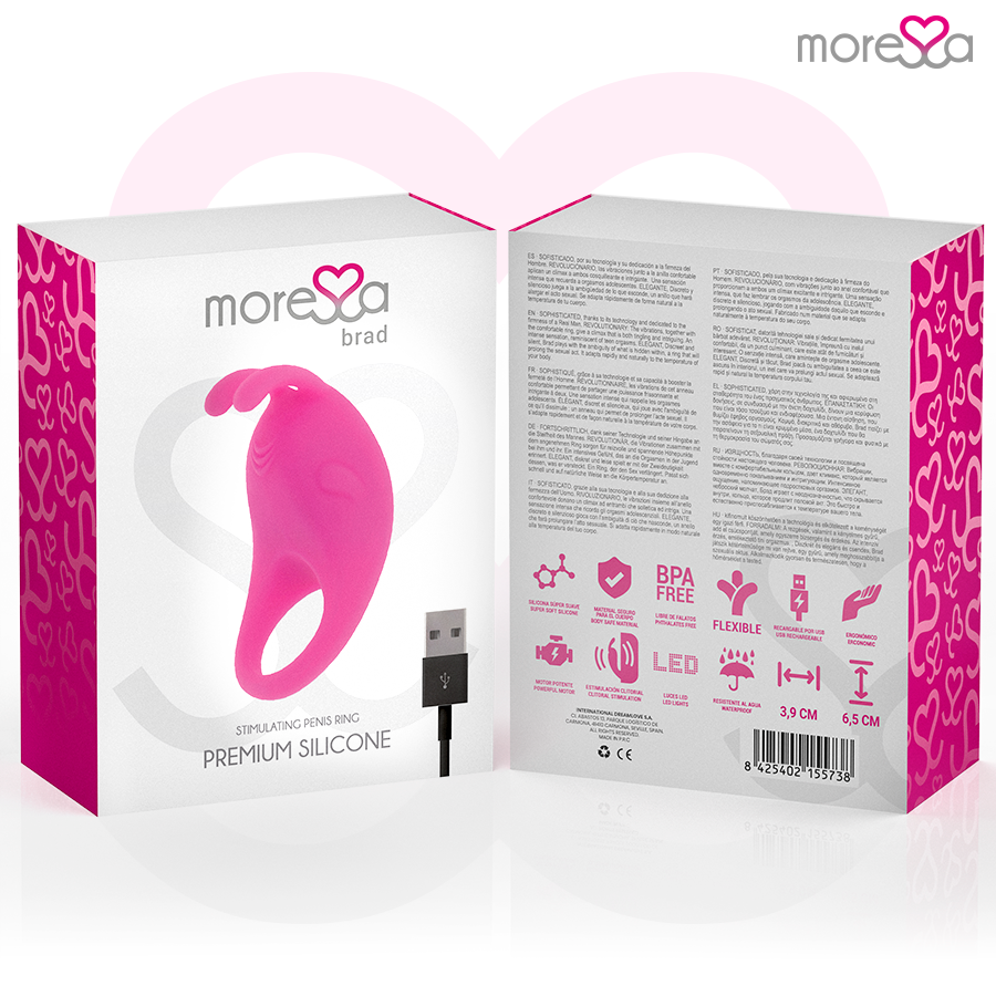 MORESSA - BRAD PREMIUM SILICONA RECARREGVEL ROSA