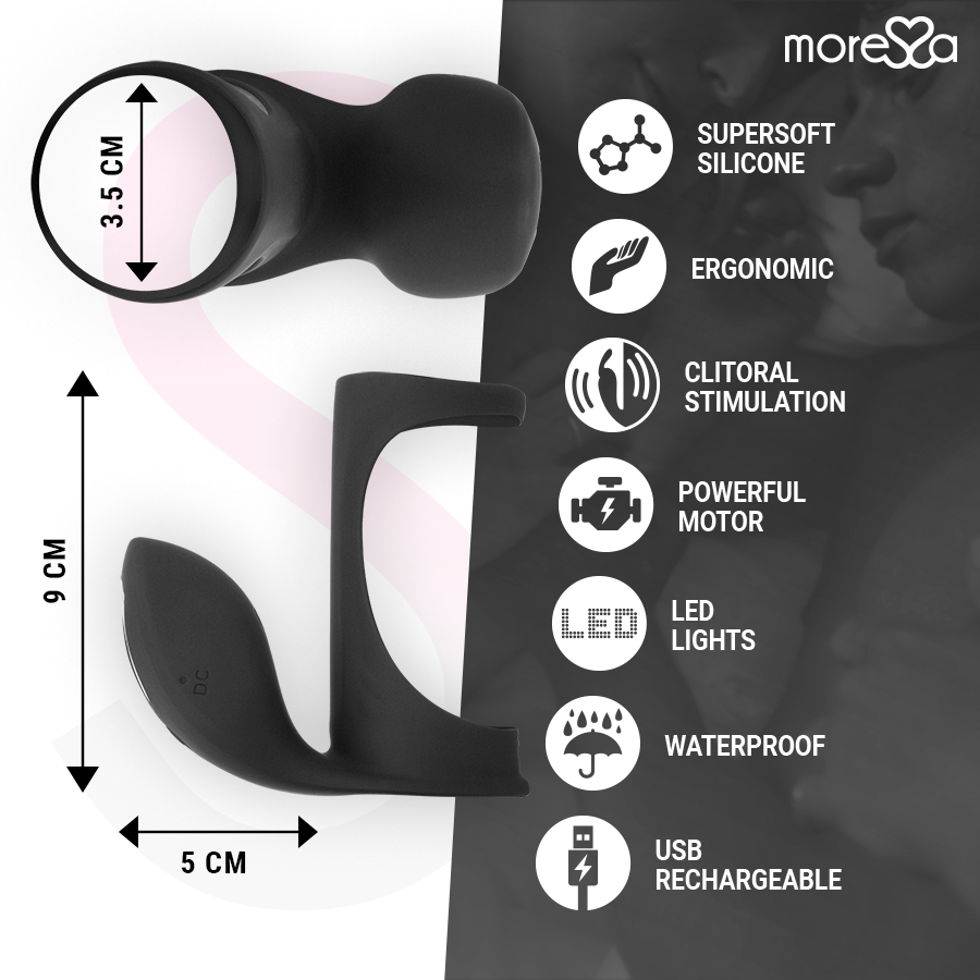 MORESSA - ANILLO VIBRADOR BRANDON CON TAPA