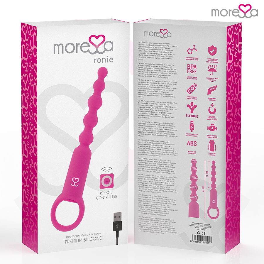 MORESSA - RONIE CONTROLE REMOTO PRAZER ANAL ROSA