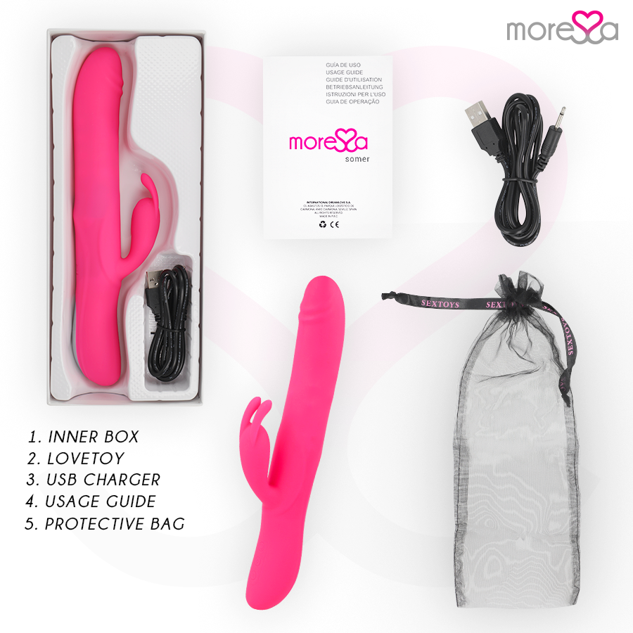 MORESSA - VIBRADOR PREMIUM SOMER CON ROTACIÓN MÚLTIPLE