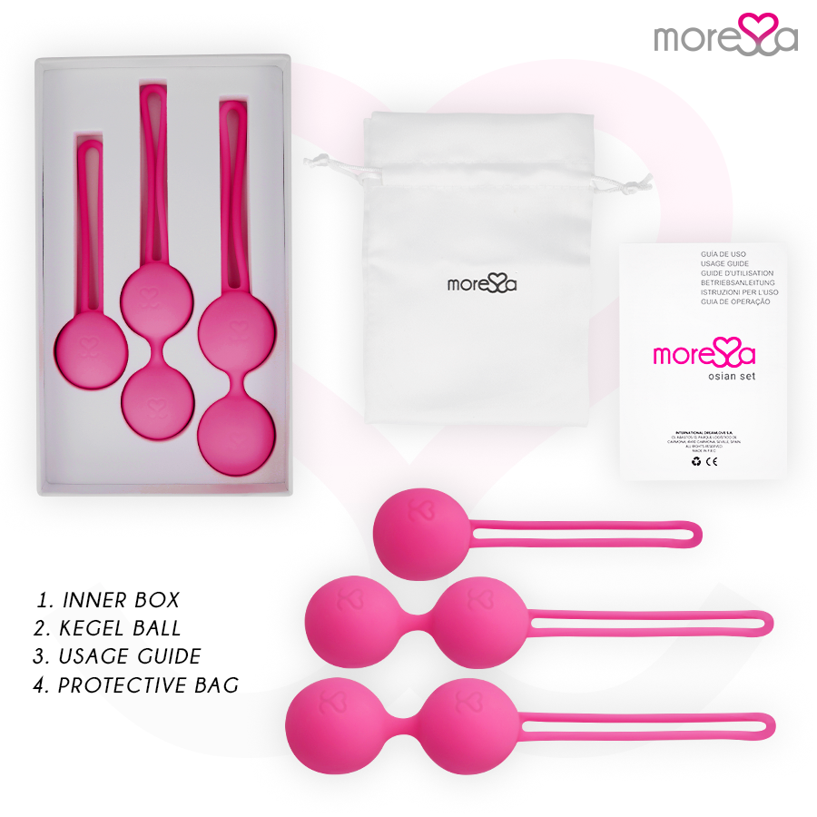 MORESSA - CONJUNTO OSIAN PREMIUM SILICONE ROSA (Osian One - 51 g | Osian Two - 101 g | Osian Three 85 g)