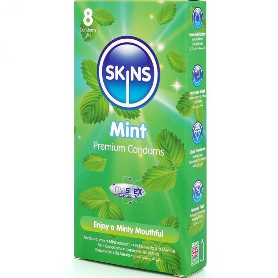 SKINS - PRESERVATIVOS MINT PREMIUM PACOTE COM 8