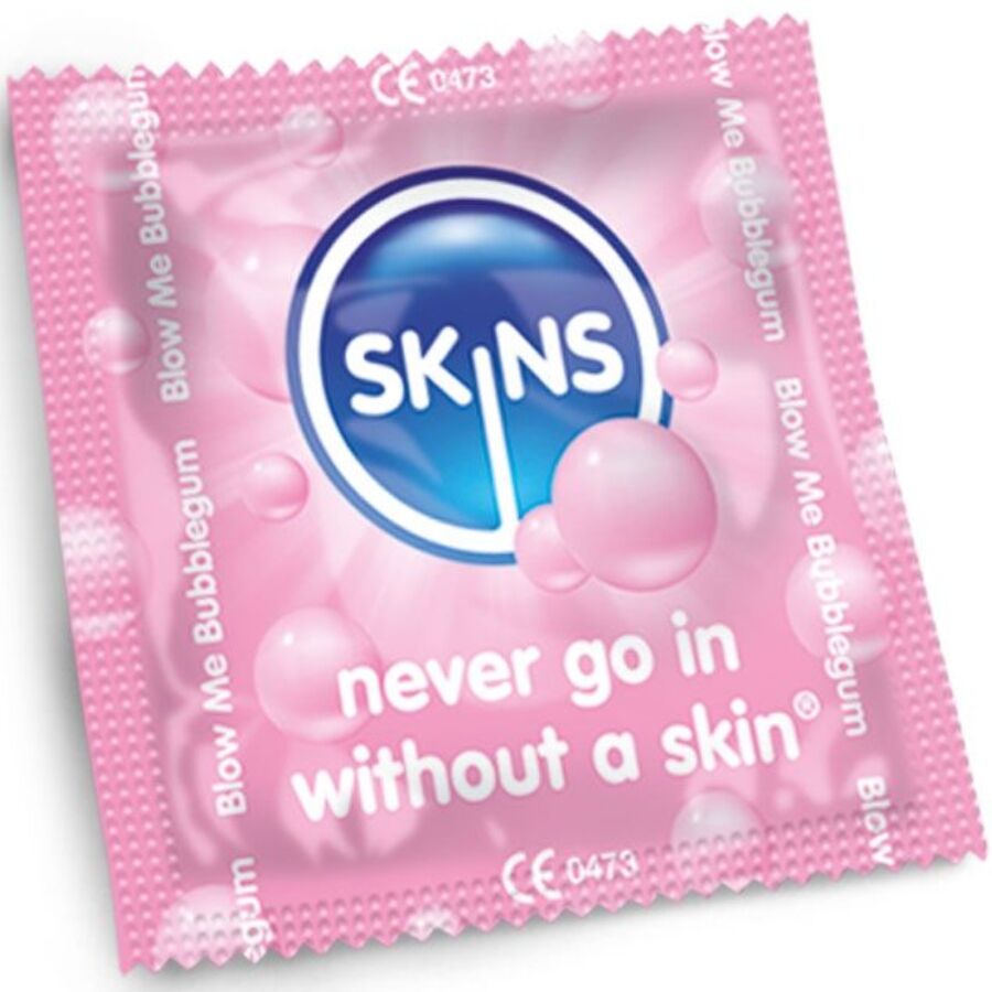 SKINS - PRESERVATIVOS BUBBLEGUM PREMIUM PACOTE 4