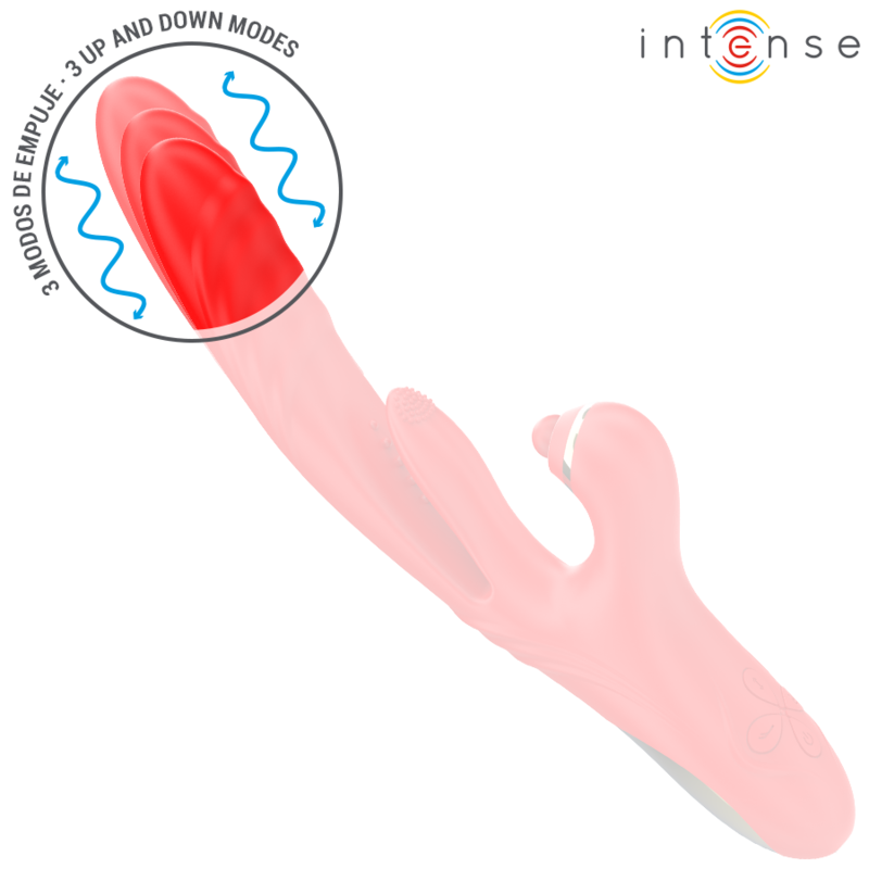 INTENSE - ROSALIA VIBRADOR MULTIFUNCIONAL 3 EM 1 VERMELHO