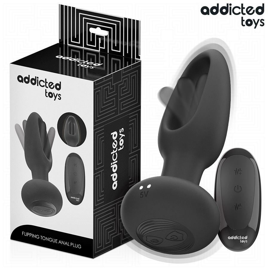 ADDICTED TOYS - PLUG ANAL COM LÍNGUA VIBRATÓRIA E CONTROLE REMOTO
