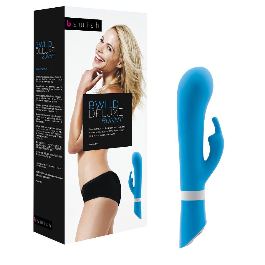 B SWISH - BWILD DELUXE COELHO VIBRADOR JADE AZUL - Sex Shop Sexy