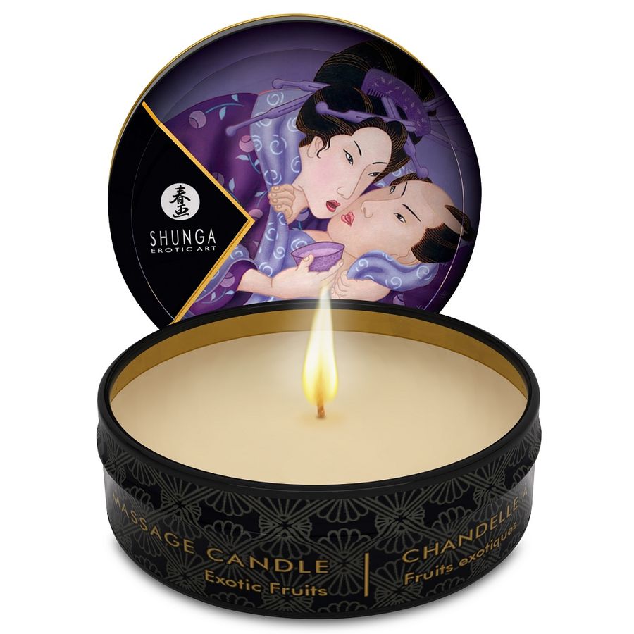 SHUNGA - MINI CARESS BY CANDELIGHT VELA DE MASSAGEM FRUTAS EXÓTICAS 30 ML - Sex Shop Sexy