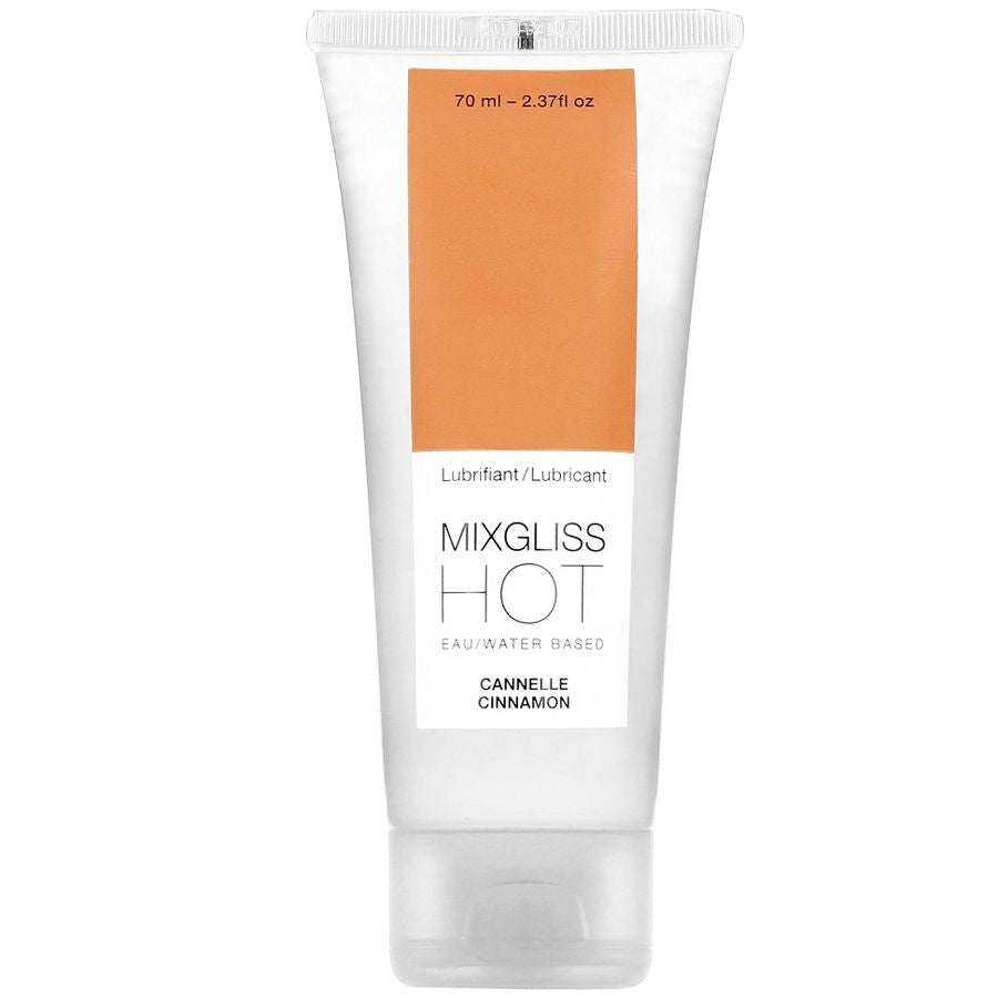 MIXGLISS - LUBRIFICANTE EFEITO CALOR SABOR CANELA 70 ML - Sex Shop Sexy