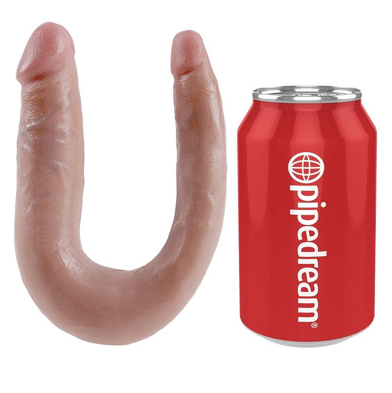 KING COCK - DILDO DE DUPLA PENETRAO 12.7 CM NATURAL - Sex Shop Sexy