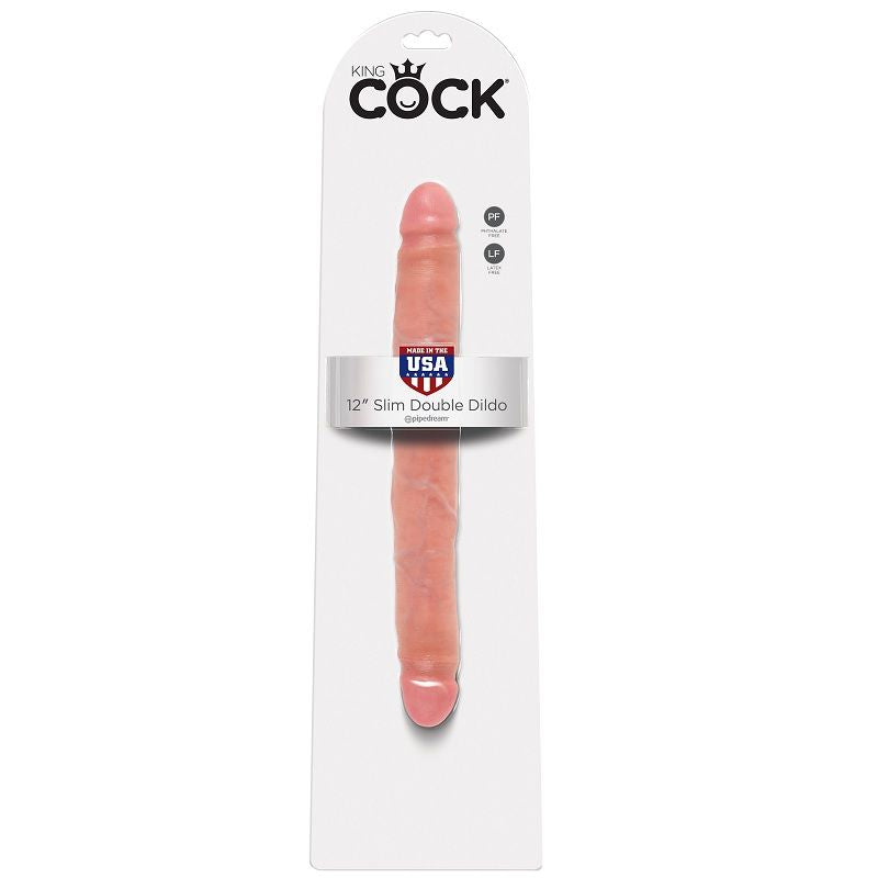 KING COCK - DILDO DELGADO DUPLO 30 CM