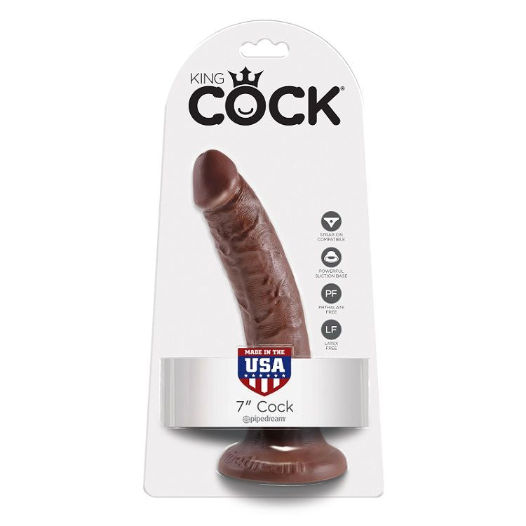 DILDO REALISTA 17.8 CM CASTANHO DA KING COCK - Sex Shop Sexy
