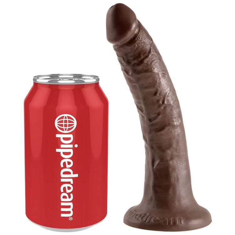 DILDO REALISTA 17.8 CM CASTANHO DA KING COCK - Sex Shop Sexy