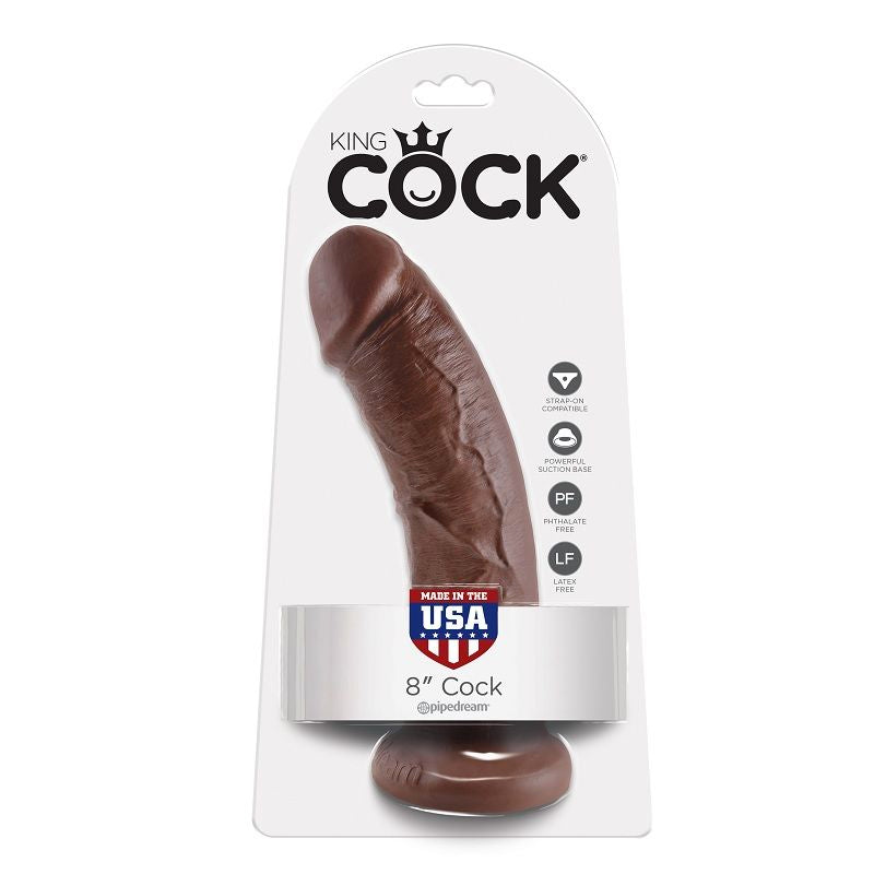 KING COCK - 8 DILDOS MARRONES 20.3 CM