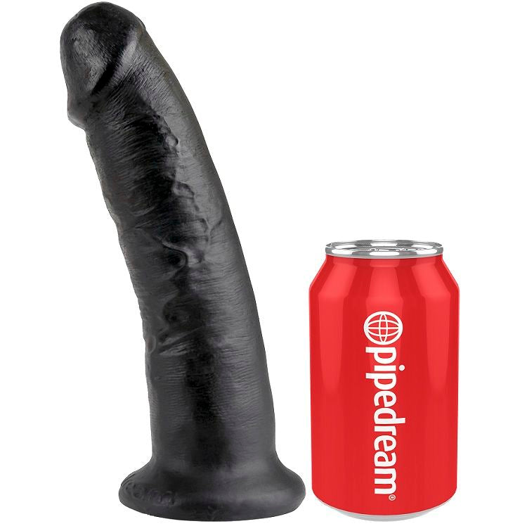 KING COCK - DILDO REALISTA 22.9 CM PRETO - Sex Shop Sexy
