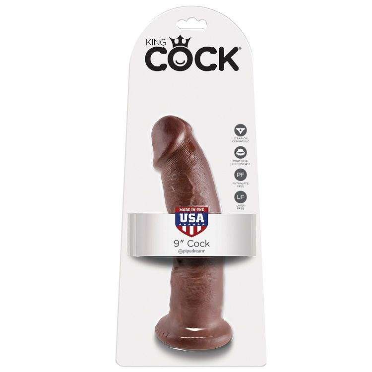 KING COCK - 9 DILDOS MARRONES 22.9 CM