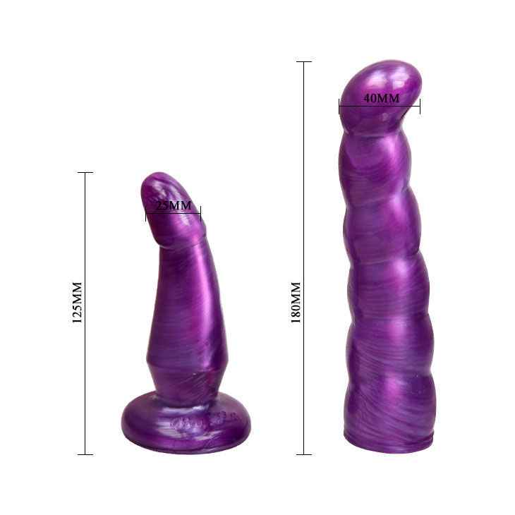 BAILE - ARNÊS ANAL E VAGINAL FEMININO LILÁS PONTO G 17 CM