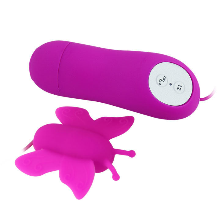 BAILE - ESTIMULADOR DE CLÍTORIS BORBOLETA LOVE EGGS 12 VELOCIDADES LILÁS COM COMANDO - Sex Shop Sexy