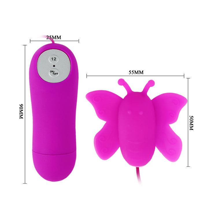 BAILE - ESTIMULADOR DE CLÍTORIS BORBOLETA LOVE EGGS 12 VELOCIDADES LILÁS COM COMANDO - Sex Shop Sexy