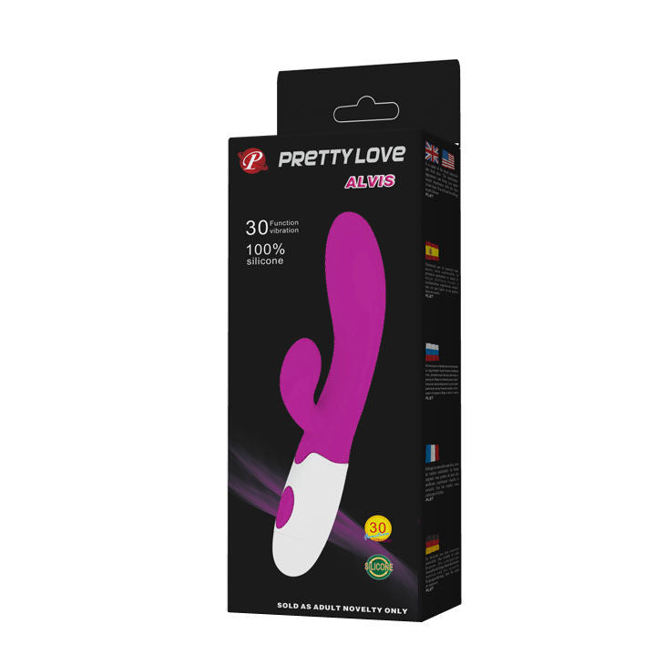 PRETTY LOVE - VIBRADOR ALVIS CON ESTIMULADOR DE CLÍTORIS
