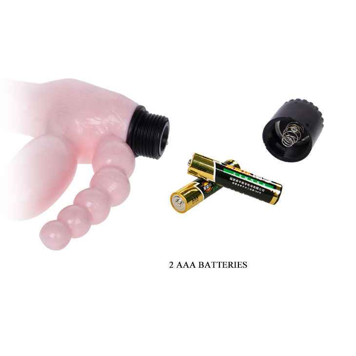 BAILE - ARNÊS SEM CINTA TPR COM VIBRAÇÃO E ESTIMULAÇÃO ANAL 25.4 CM