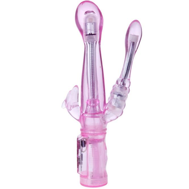 BAILE - VIBRADOR FLEXÍVEL COM ESTIMULADOR ANAL - Sex Shop Sexy