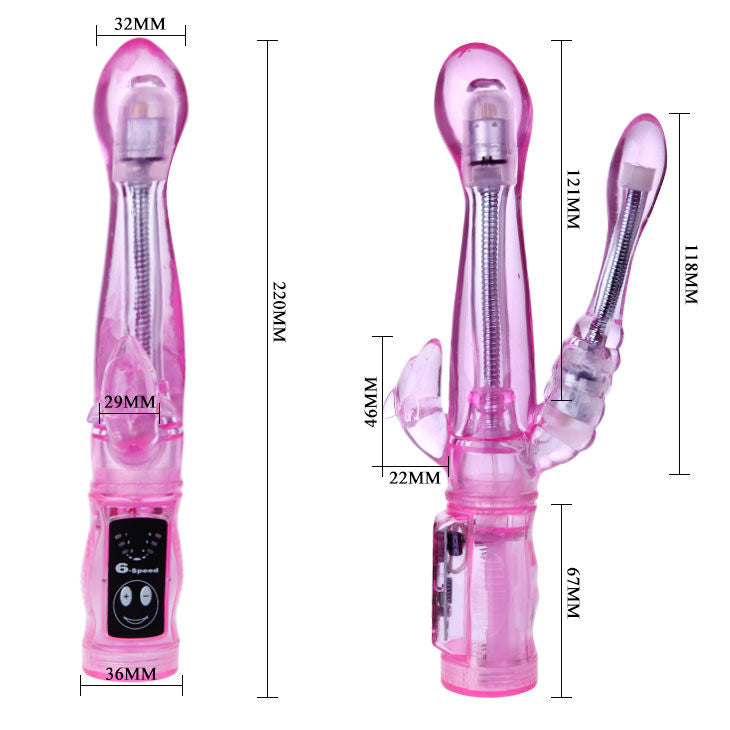 BAILE - VIBRADOR FLEXÍVEL COM ESTIMULADOR ANAL - Sex Shop Sexy